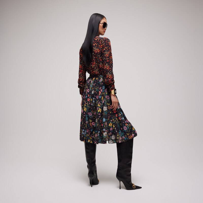 Gucci Printed Silk Midi Skirt | Thumbnail 3 Gucci Printed Silk Midi Skirt | Thumbnail 3