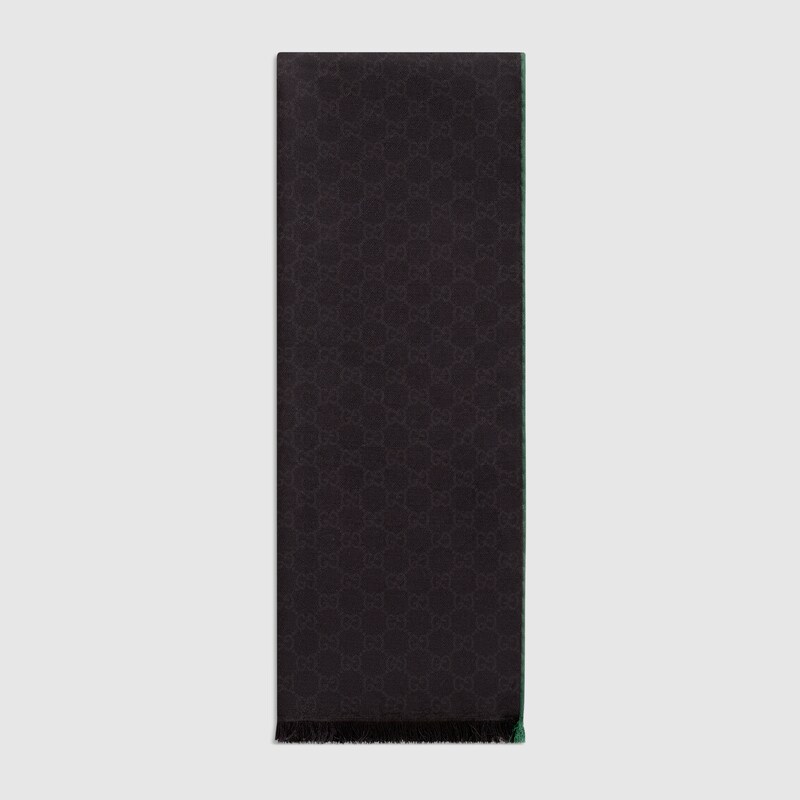 Gucci GG Wool Silk Jacquard Stole
