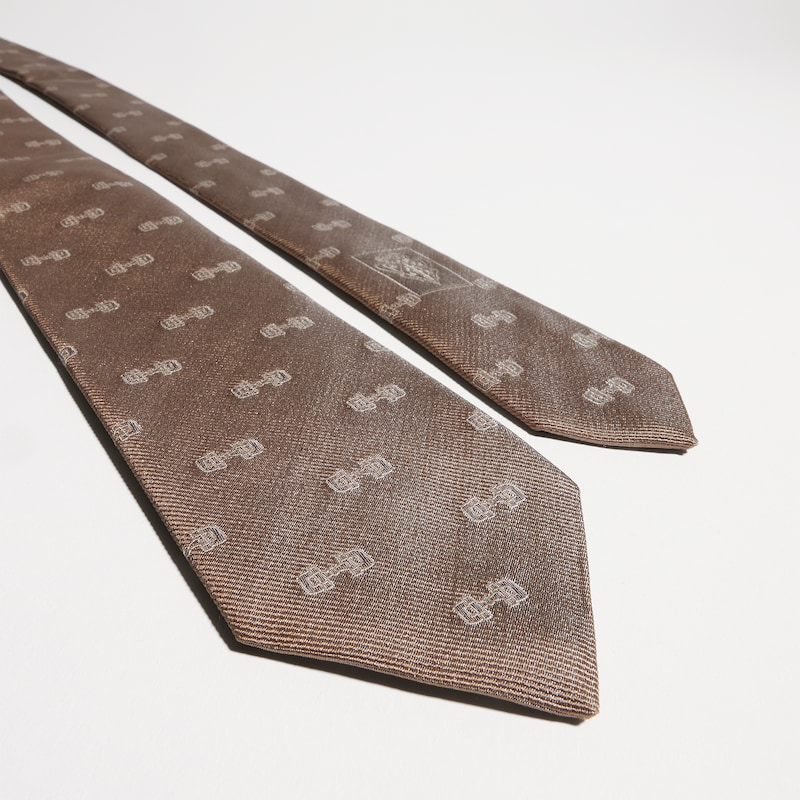 Gucci Horsebit Silk Jacquard Tie | Thumbnail 3 Gucci Horsebit Silk Jacquard Tie | Thumbnail 3