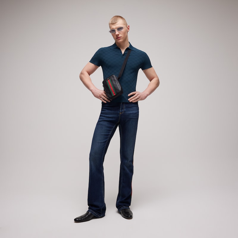 Gucci Technical GG Jacquard Fabric Polo Shirt | Thumbnail 2