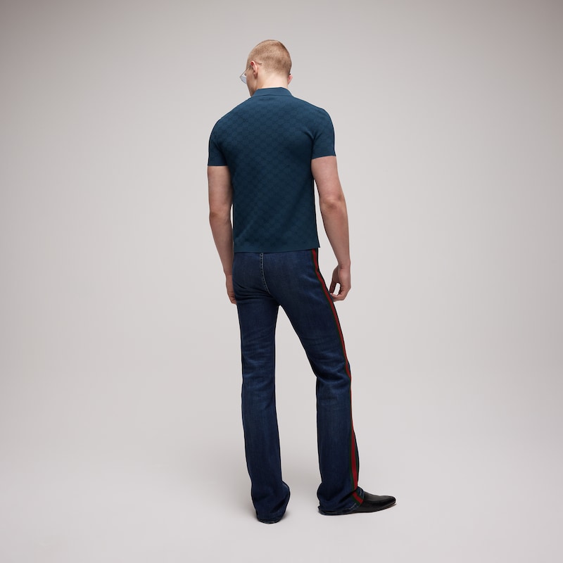 Gucci Technical GG Jacquard Fabric Polo Shirt | Thumbnail 3