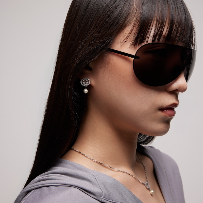 Gucci Crystal And Pearl Earrings | Thumbnail 2 Gucci Crystal And Pearl Earrings | Thumbnail 2