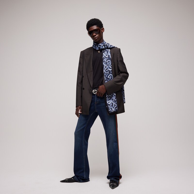 Gucci Double G Cotton Silk Stole | Thumbnail 2 Gucci Double G Cotton Silk Stole | Thumbnail 2