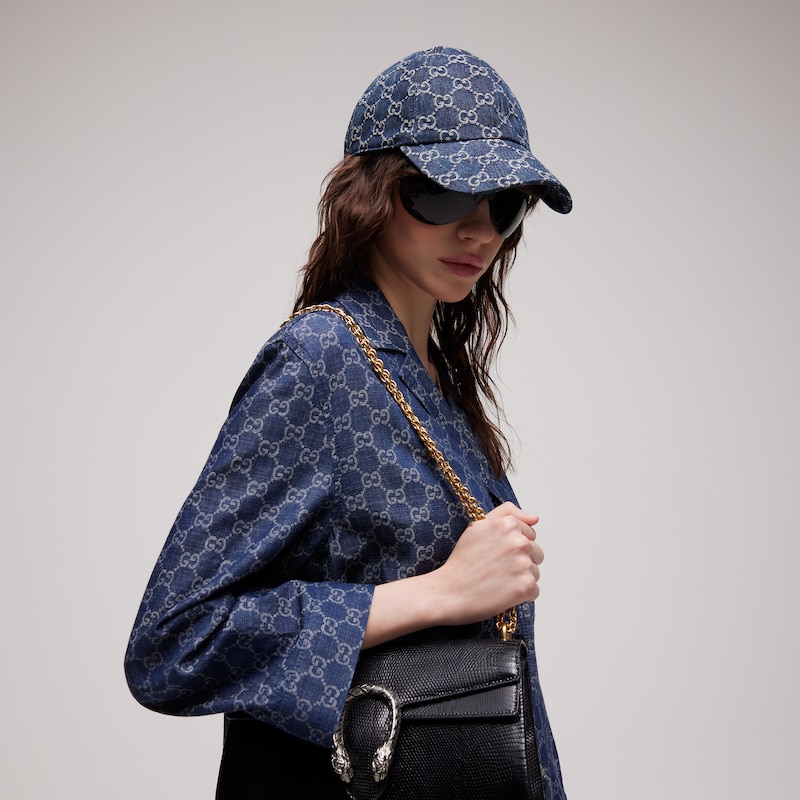 Gucci GG Cotton Denim Baseball Hat | Thumbnail 2 Gucci GG Cotton Denim Baseball Hat | Thumbnail 2