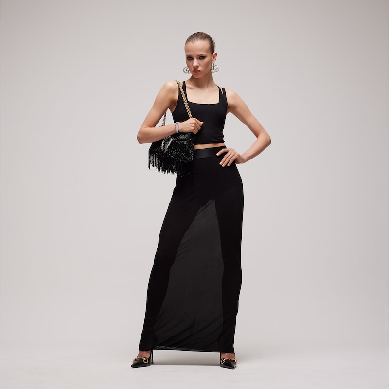 Gucci Viscose Crêpe Jersey Long Skirt | Thumbnail 2 Gucci Viscose Crêpe Jersey Long Skirt | Thumbnail 2