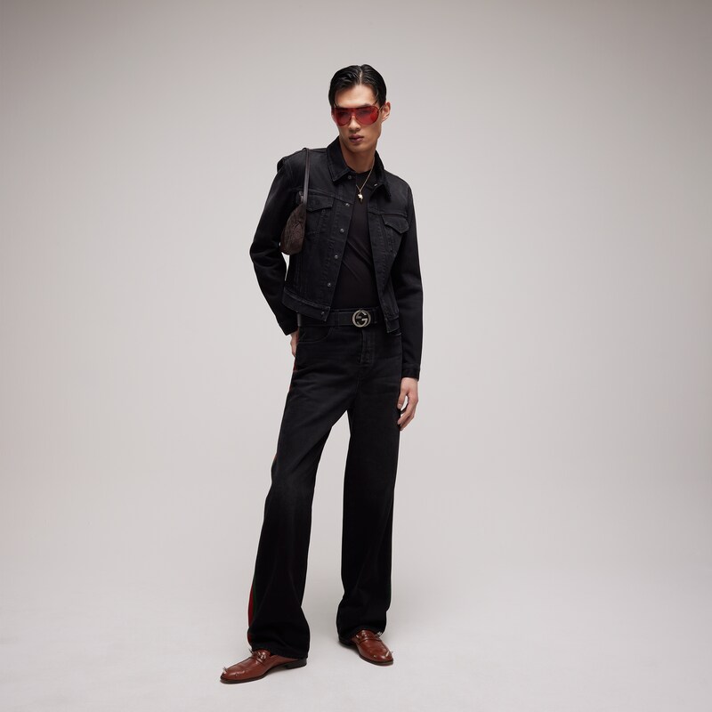 Gucci Washed Cotton Denim Jacket | Thumbnail 2 Gucci Washed Cotton Denim Jacket | Thumbnail 2