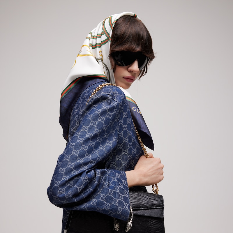Gucci "Your Majesty" Printed Silk Carré | Thumbnail 2 Gucci "Your Majesty" Printed Silk Carré | Thumbnail 2