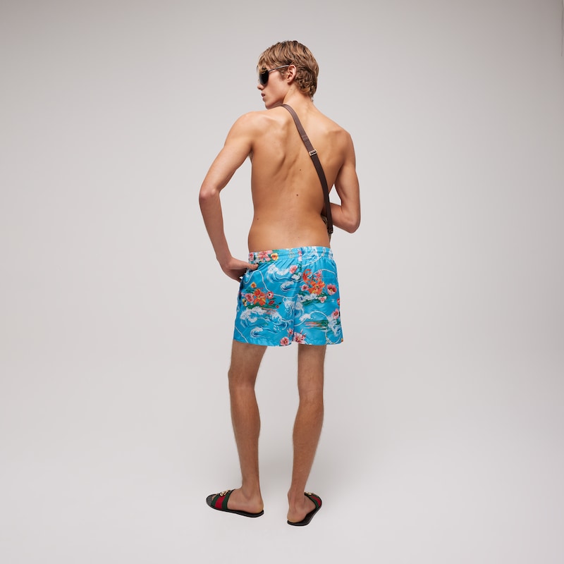 Gucci Printed Polyester Poplin Swim Shorts | Thumbnail 3 Gucci Printed Polyester Poplin Swim Shorts | Thumbnail 3