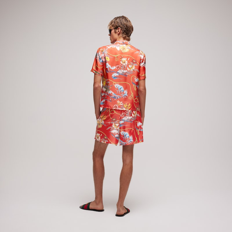 Gucci Printed Polyester Poplin Swim Shorts | Thumbnail 3 Gucci Printed Polyester Poplin Swim Shorts | Thumbnail 3