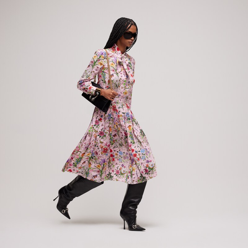 Gucci Printed Silk Chemisier Dress | Thumbnail 2 Gucci Printed Silk Chemisier Dress | Thumbnail 2