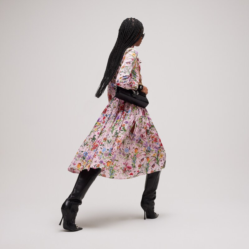 Gucci Printed Silk Chemisier Dress | Thumbnail 3 Gucci Printed Silk Chemisier Dress | Thumbnail 3