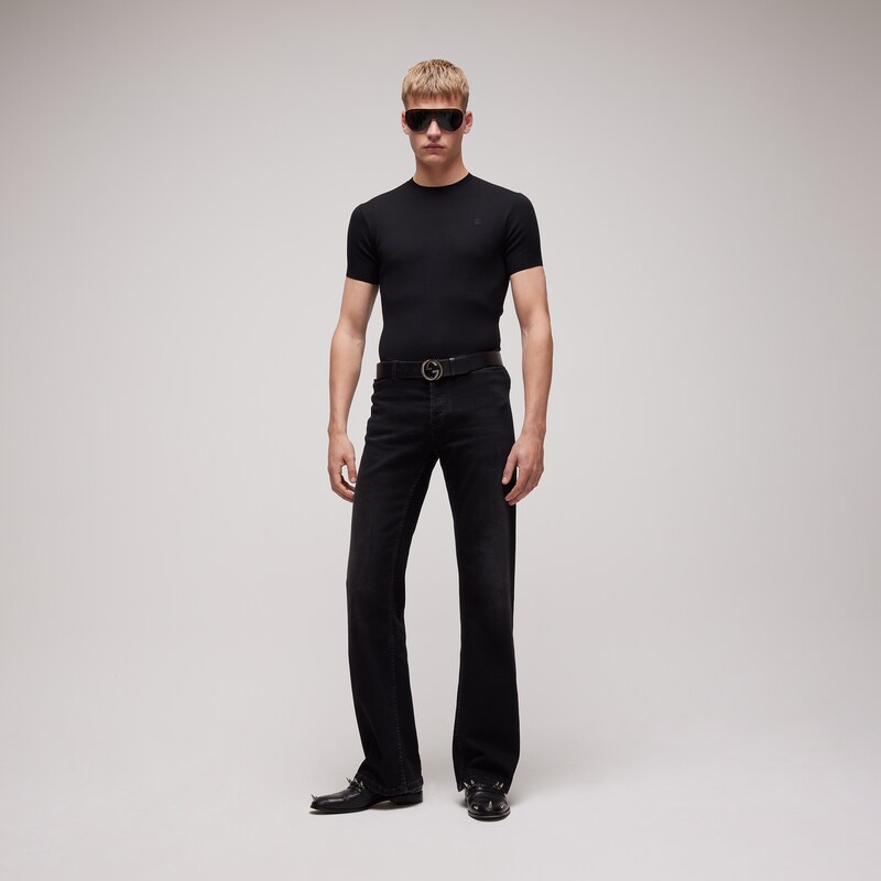 Gucci Knit Silk Cotton T-shirt With Embroidery | Thumbnail 2 Gucci Knit Silk Cotton T-shirt With Embroidery | Thumbnail 2