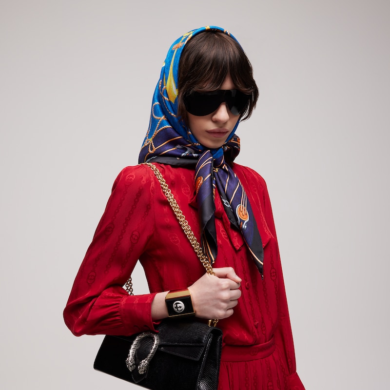 Gucci "Lungomare" Printed Silk Carré | Thumbnail 2 Gucci "Lungomare" Printed Silk Carré | Thumbnail 2