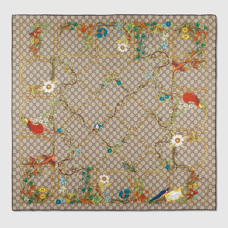 Printed Silk Twill Carré Printed Silk Twill Carré