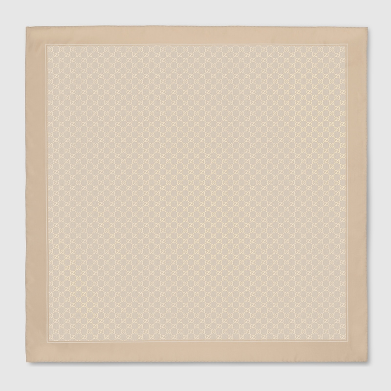 Laminated Printed Silk Twill Carré