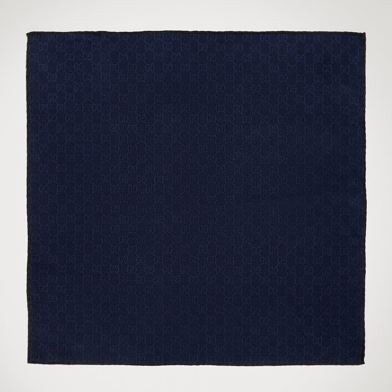 Gucci GG Wool Silk Jacquard Pocket Square | Thumbnail 3 Gucci GG Wool Silk Jacquard Pocket Square | Thumbnail 3