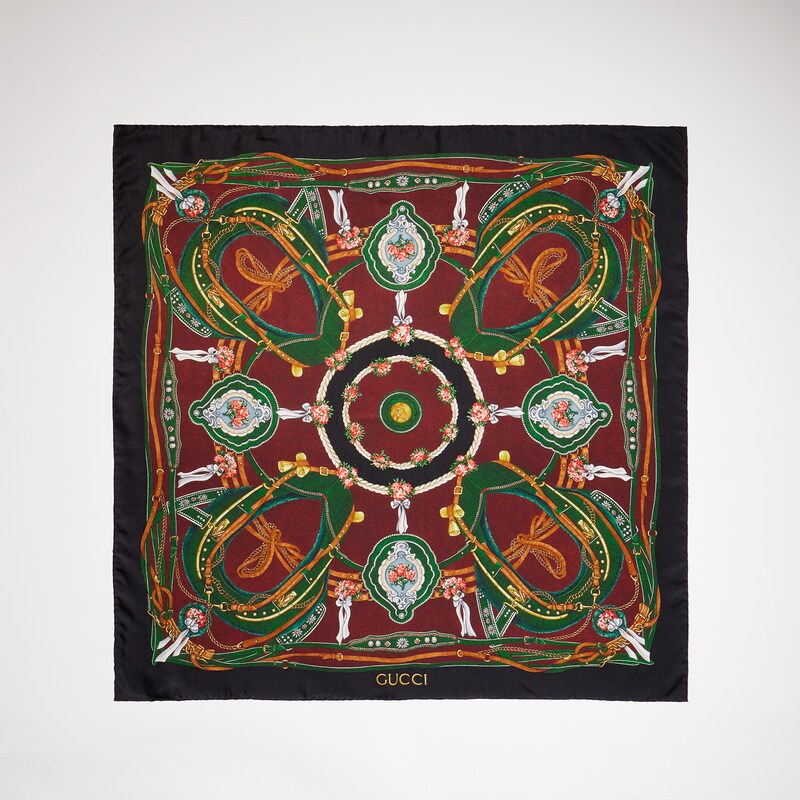 Gucci "Salon Privé" Printed Silk Carré | Thumbnail 3