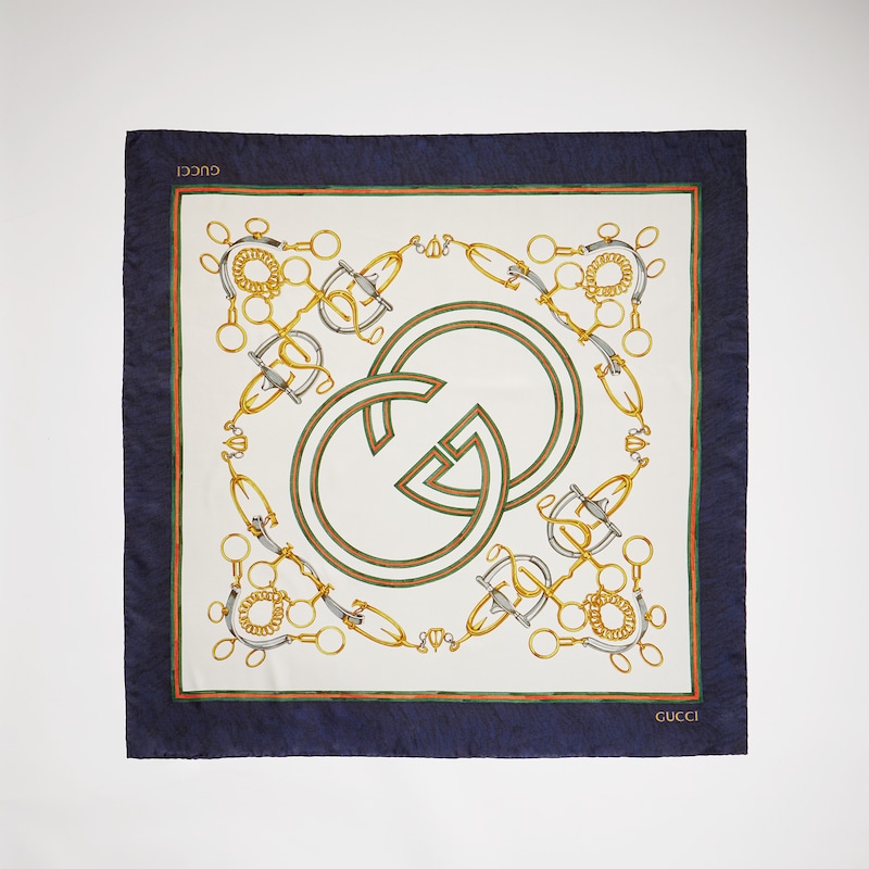 Gucci "Your Majesty" Printed Silk Carré | Thumbnail 3 Gucci "Your Majesty" Printed Silk Carré | Thumbnail 3