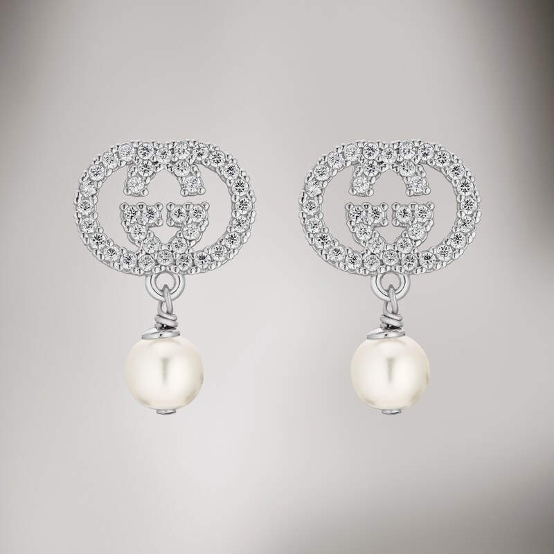Gucci Crystal And Pearl Earrings | Thumbnail 3 Gucci Crystal And Pearl Earrings | Thumbnail 3