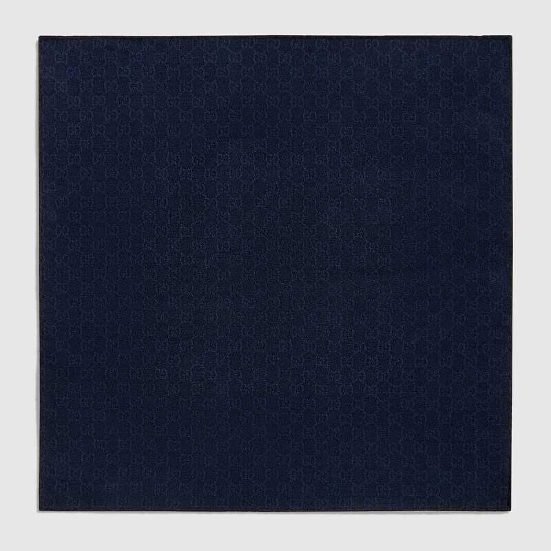Gucci GG Wool Silk Jacquard Pocket Square