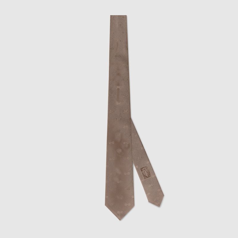 Gucci Horsebit Silk Jacquard Tie