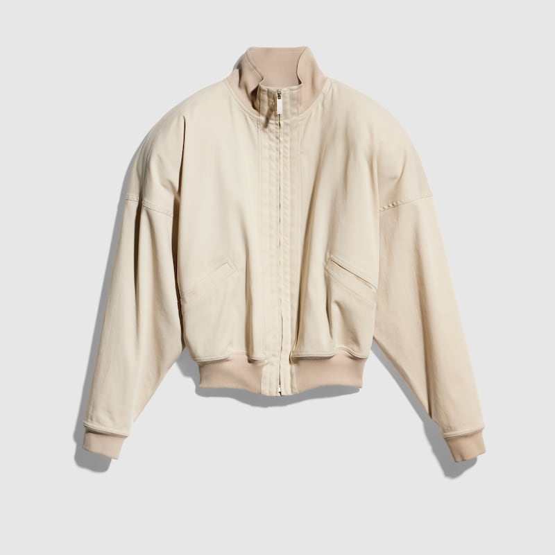 Silk Poplin Zip Jacket Silk Poplin Zip Jacket