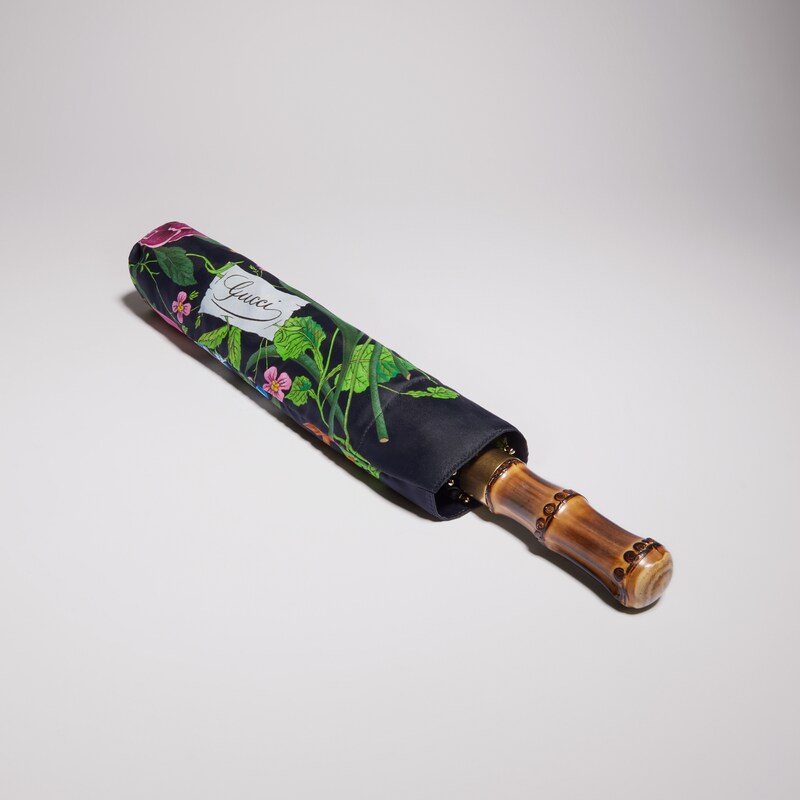 Gucci Nylon Foldable Umbrella With Gucci Flora Print | Thumbnail 2