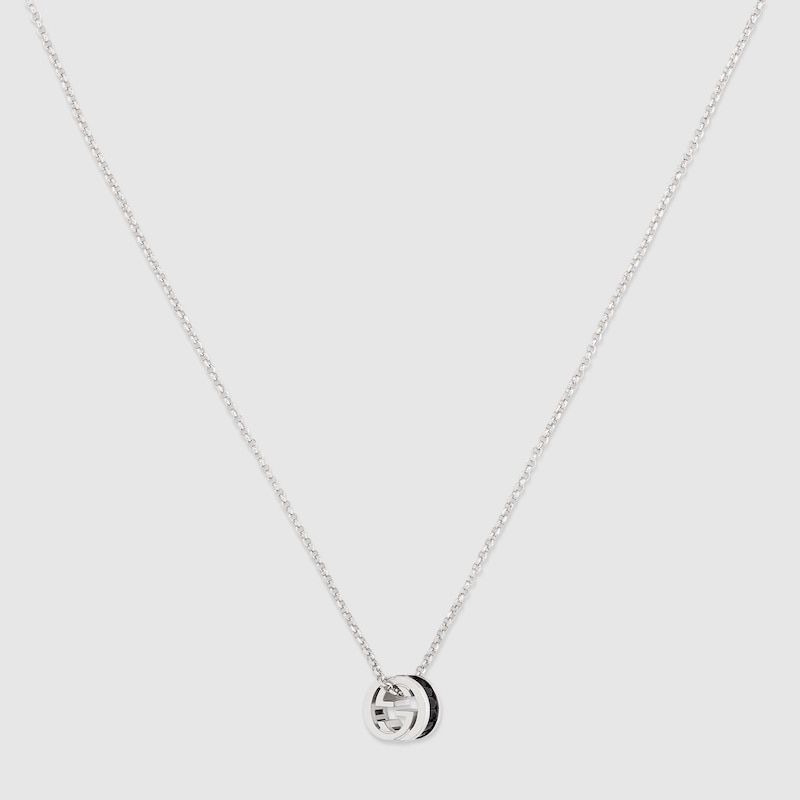 Gucci Interlocking Crystal Pendant Necklace