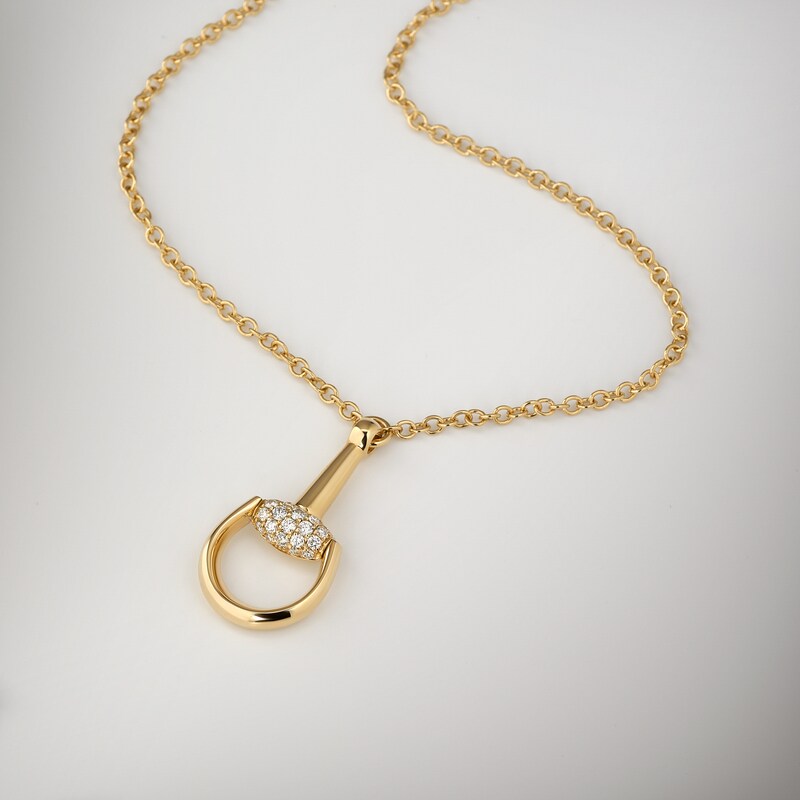 Gucci Horsebit Diamond 18k Pendant Necklace | Thumbnail 3 Gucci Horsebit Diamond 18k Pendant Necklace | Thumbnail 3