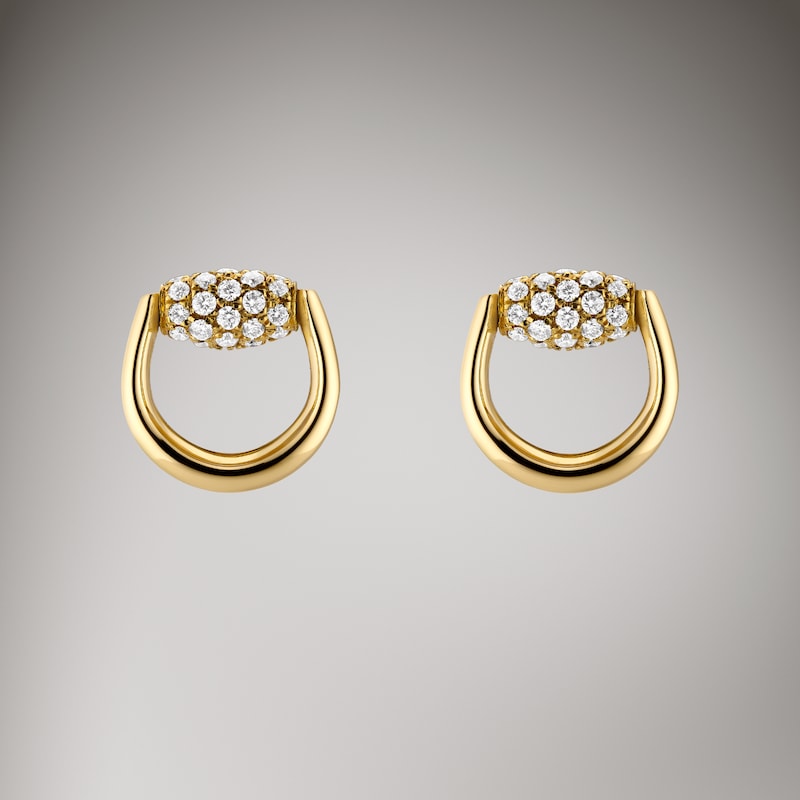 Gucci Horsebit Diamond 18k Stud Earrings | Thumbnail 2 Gucci Horsebit Diamond 18k Stud Earrings | Thumbnail 2