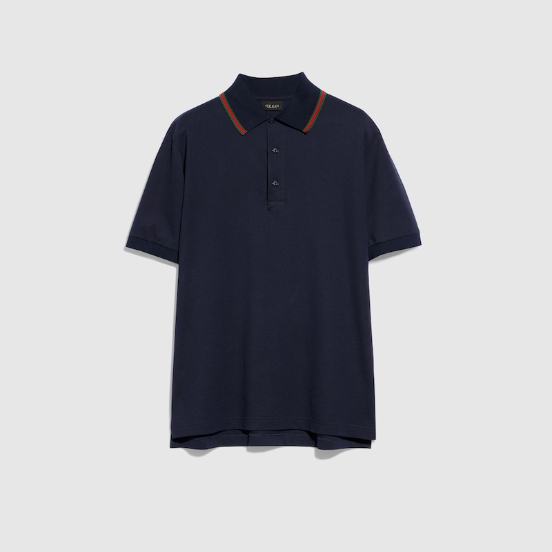 Gucci Cotton Jersey Piquet Polo Shirt