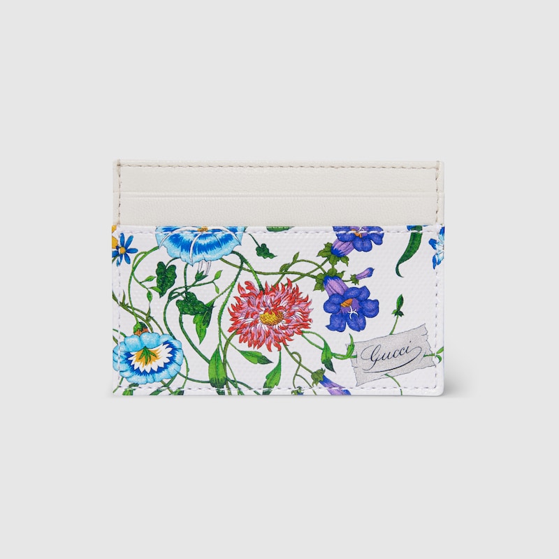 Gucci Flora-motif Card Case