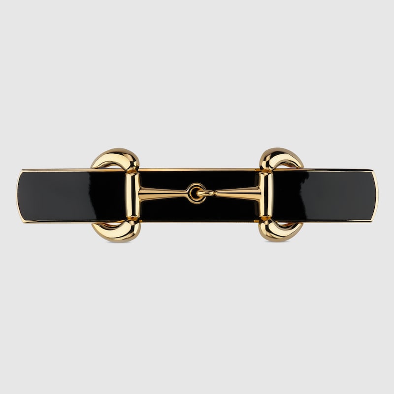 Gucci Horsebit Hair Clip With Enamel