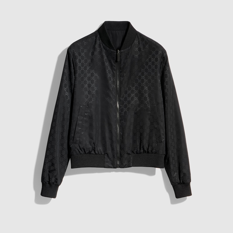Gucci Reversible Light Silk Faille Zip Jacket