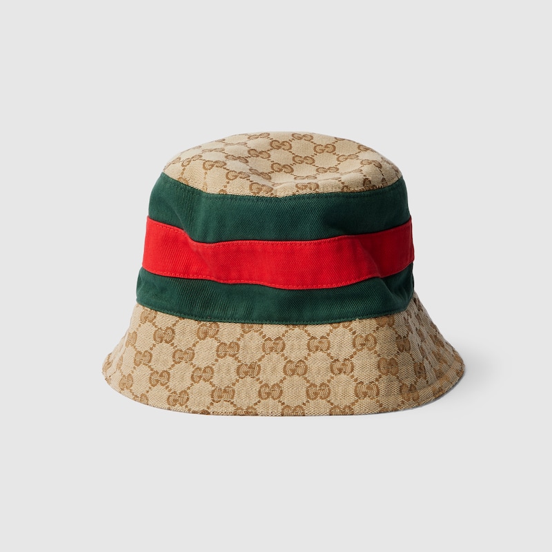 Gucci GG Cotton Canvas Bucket Hat With Web