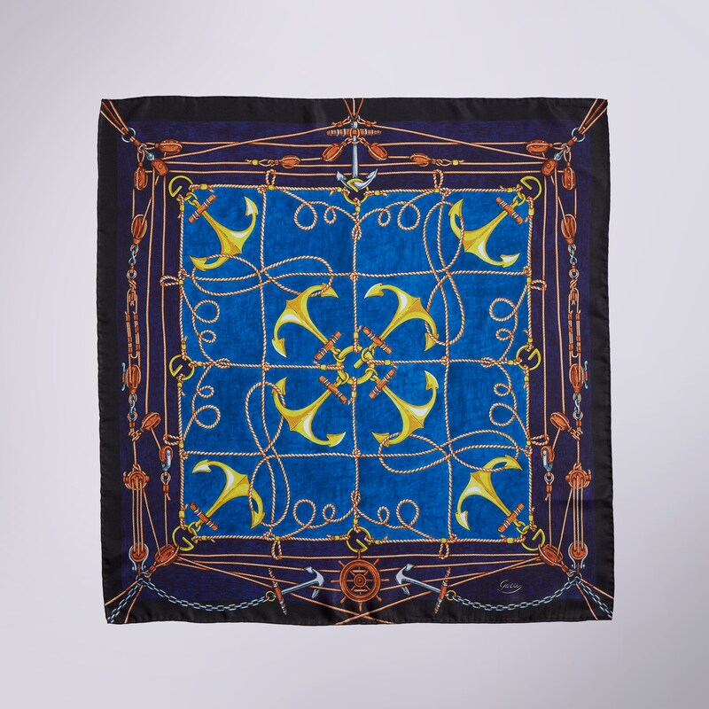 Gucci "Lungomare" Printed Silk Carré | Thumbnail 3 Gucci "Lungomare" Printed Silk Carré | Thumbnail 3