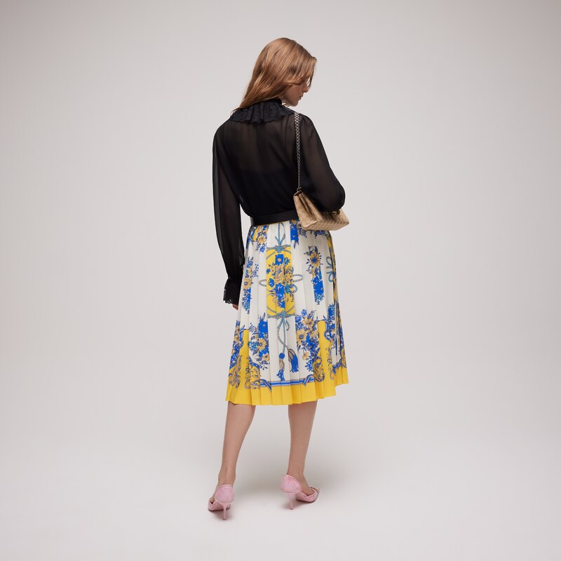 Gucci Printed Silk Midi Skirt | Thumbnail 3 Gucci Printed Silk Midi Skirt | Thumbnail 3