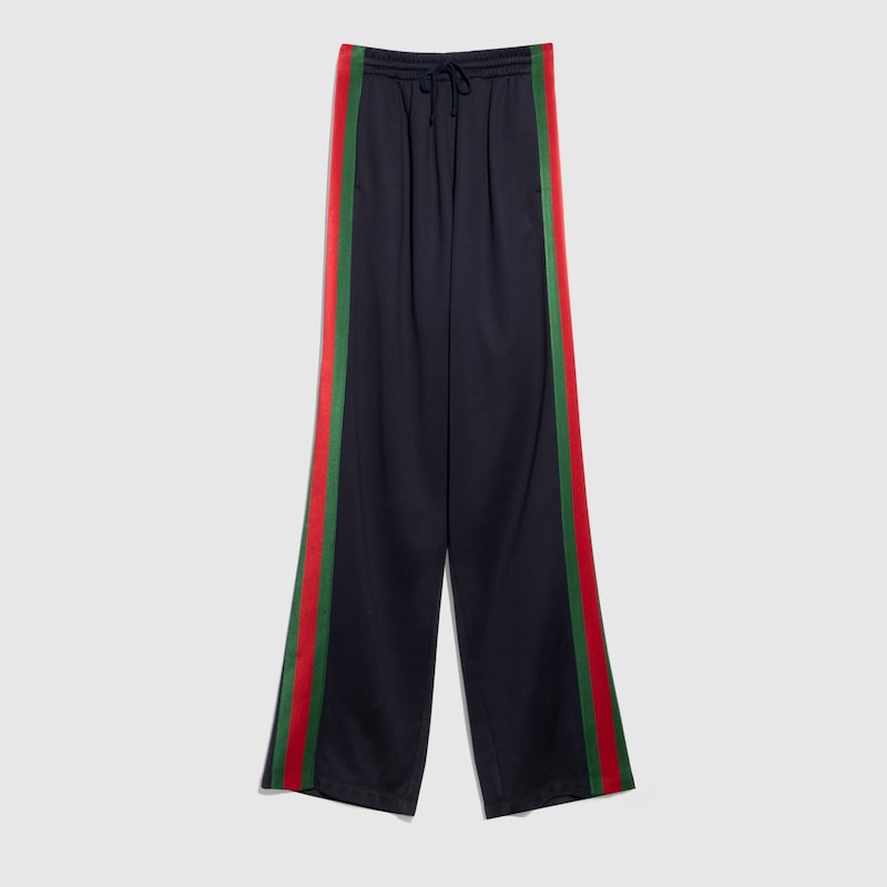Silk Cotton Sportswear Pants With Web Silk Cotton Sportswear Pants With Web