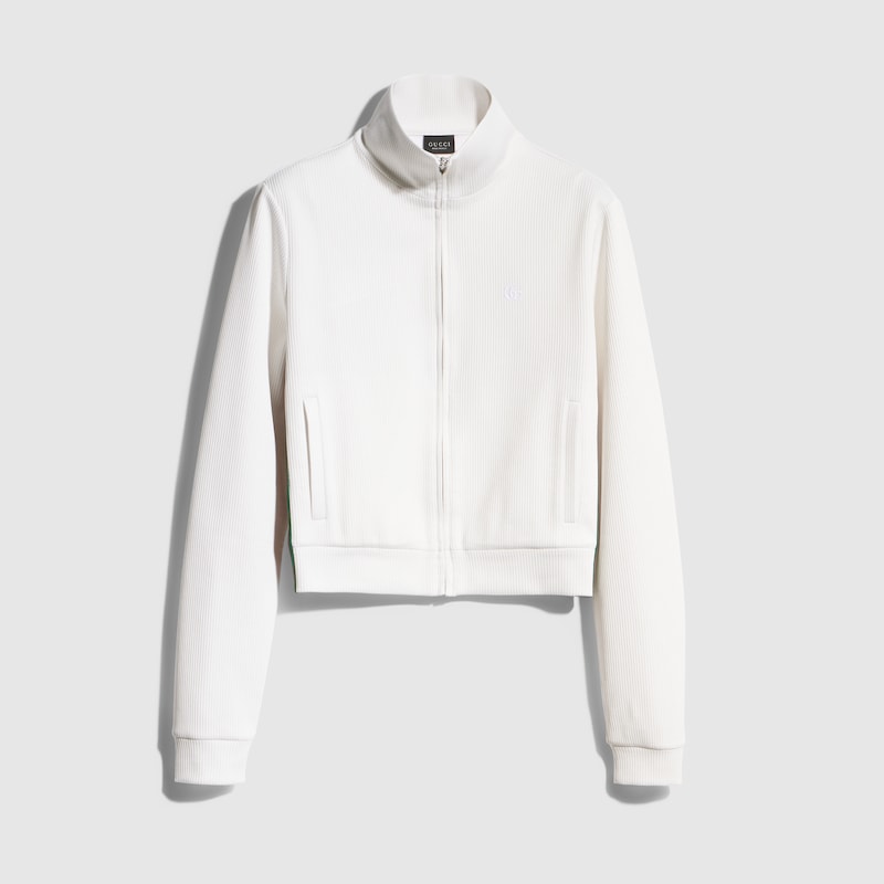 Rib Cotton Zip Sweatshirt With Web Rib Cotton Zip Sweatshirt With Web