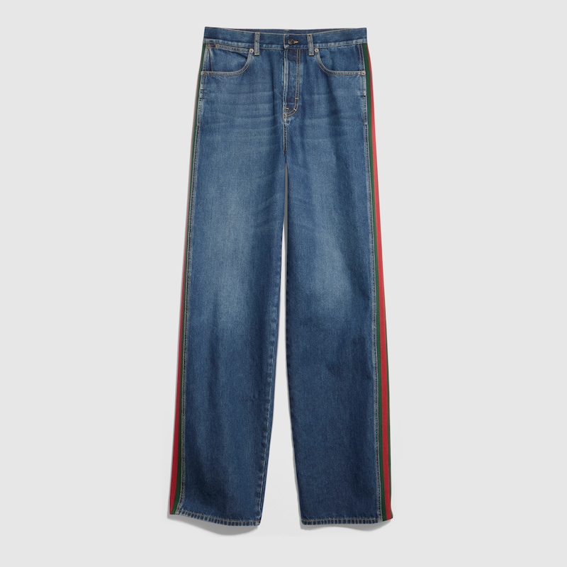 Cotton Denim Pants With Web Insert Cotton Denim Pants With Web Insert