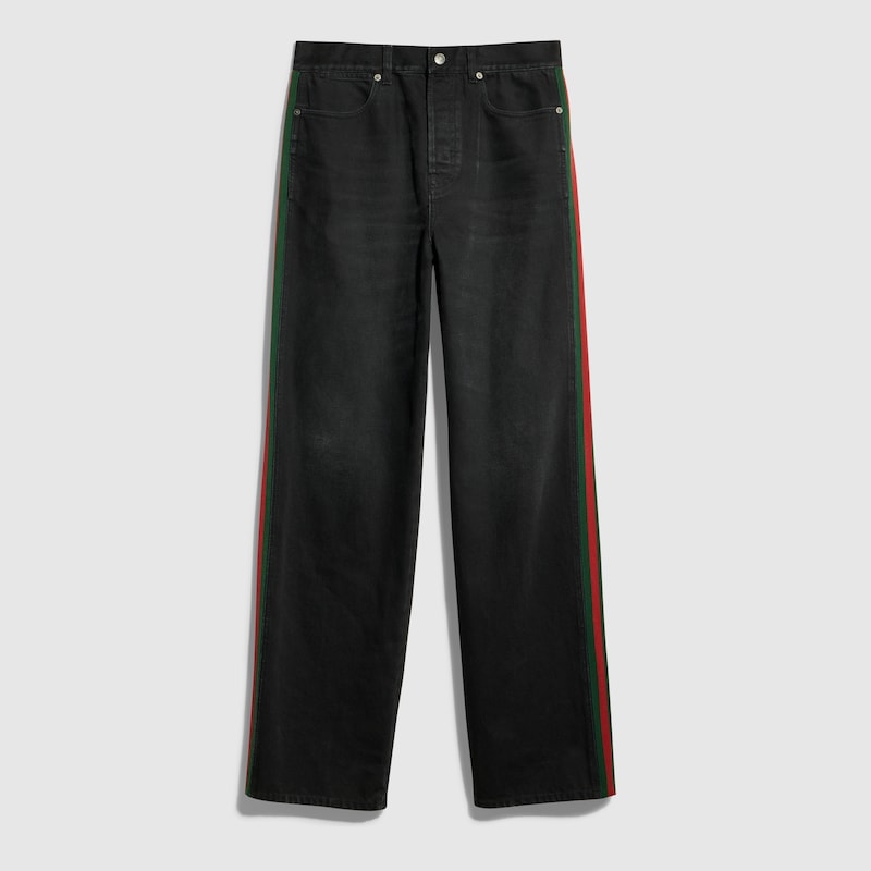 Cotton Denim Pants With Web Insert Cotton Denim Pants With Web Insert
