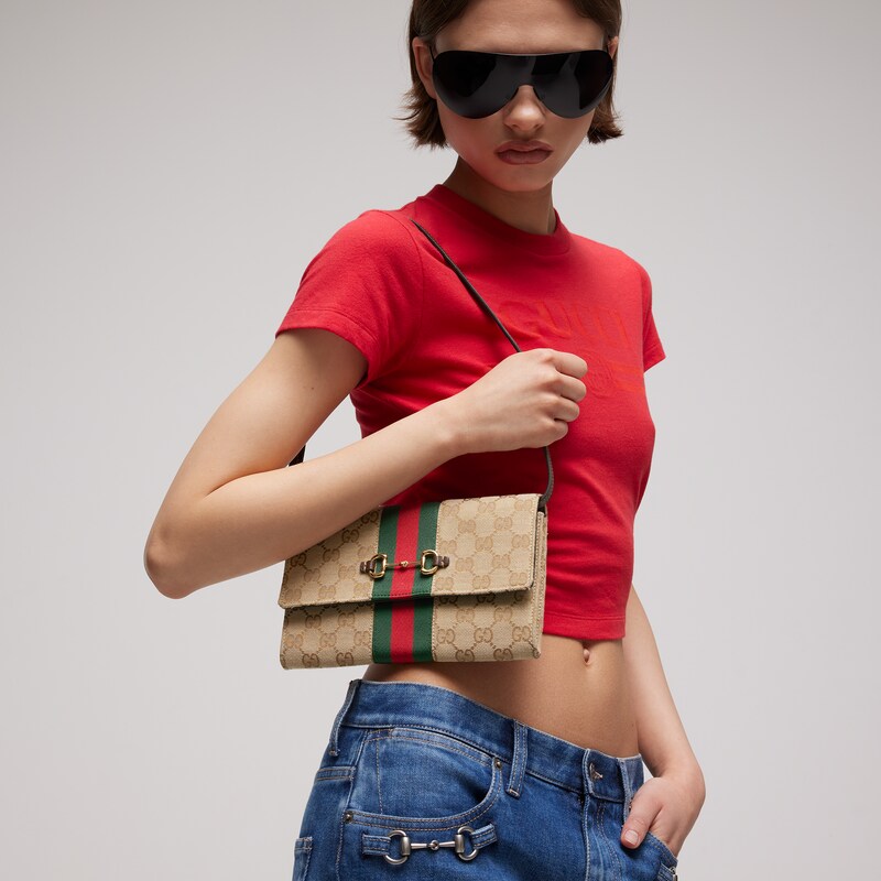 Gucci Horsebit Web Wallet With Strap | Thumbnail 2 Gucci Horsebit Web Wallet With Strap | Thumbnail 2
