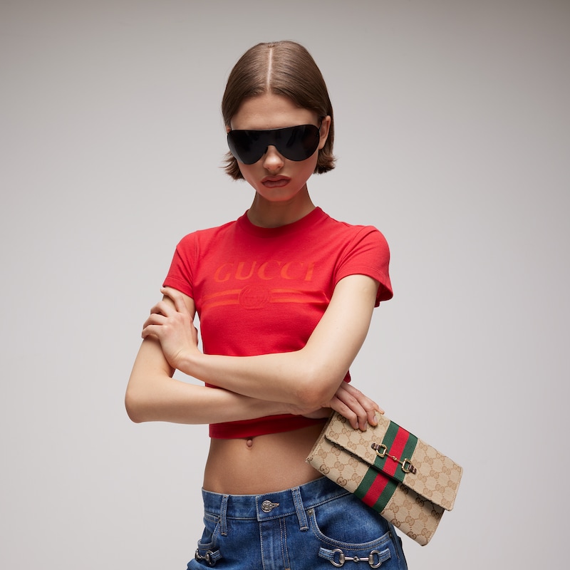 Gucci Horsebit Web Wallet With Strap | Thumbnail 3 Gucci Horsebit Web Wallet With Strap | Thumbnail 3