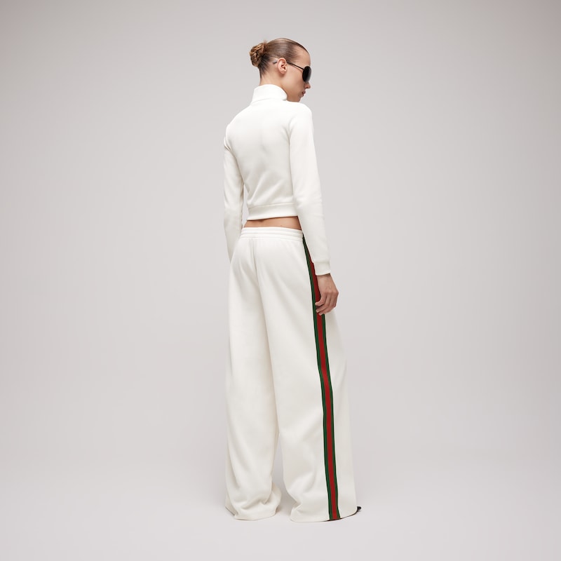 Gucci Rib Cotton Jersey Leisure Pants With Web | Thumbnail 3 Gucci Rib Cotton Jersey Leisure Pants With Web | Thumbnail 3
