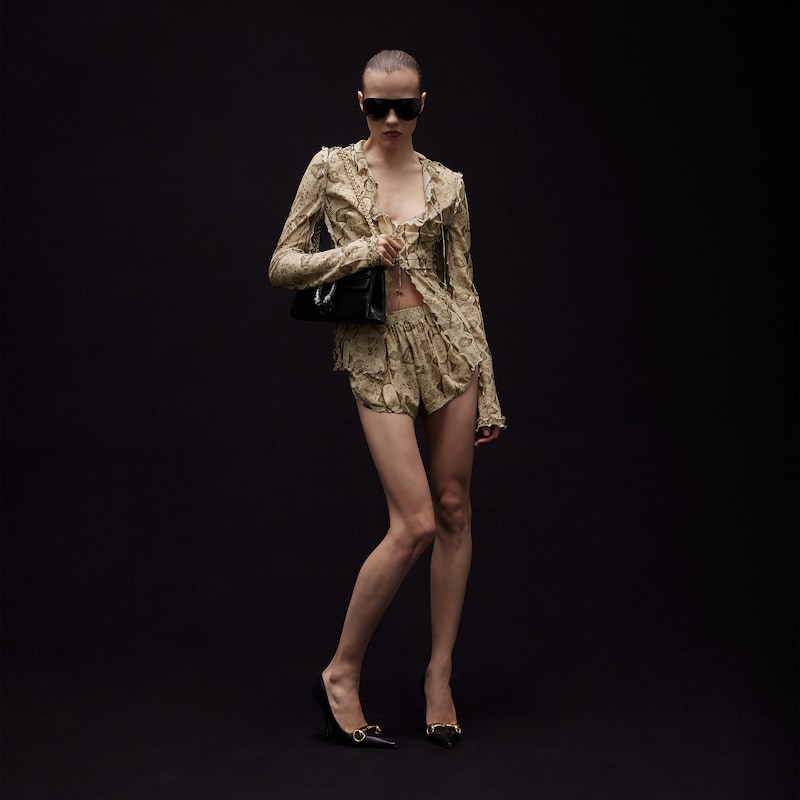 Gucci Printed Silk Shorts | Thumbnail 2 Gucci Printed Silk Shorts | Thumbnail 2