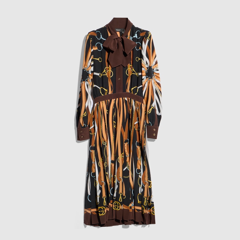 Printed Silk Chemisier Dress Printed Silk Chemisier Dress