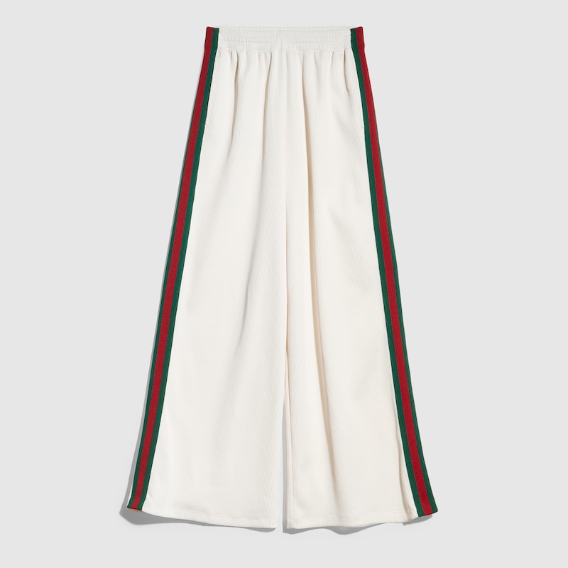Gucci Rib Cotton Jersey Leisure Pants With Web