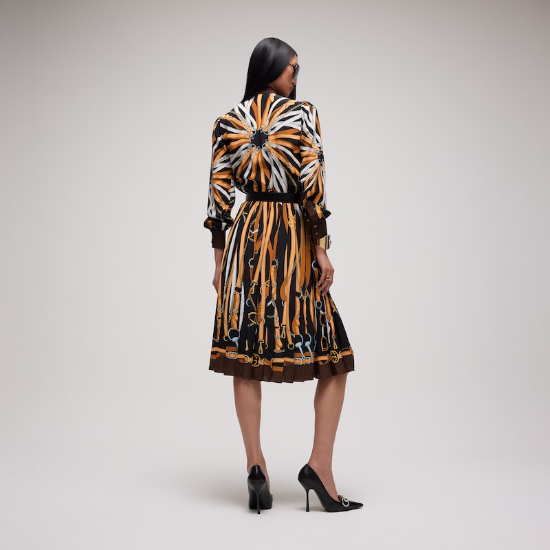 Gucci Printed Silk Chemisier Dress | Thumbnail 3