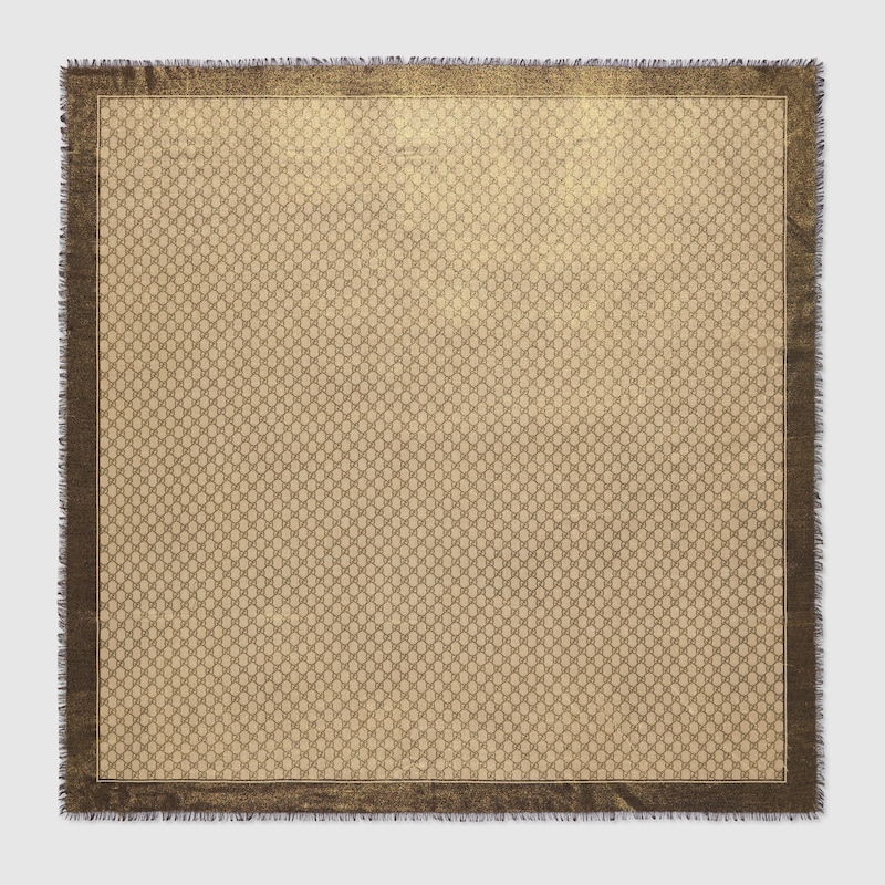 Gucci Shiny GG Wool Jacquard Shawl | Thumbnail 2
