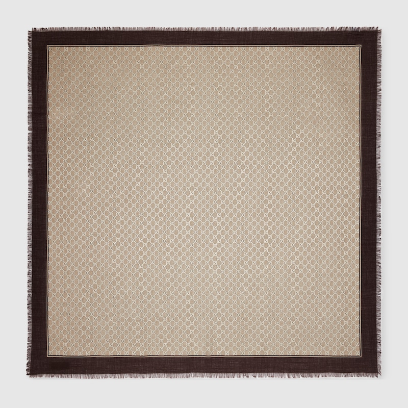 Gucci Laminated GG Wool Shawl